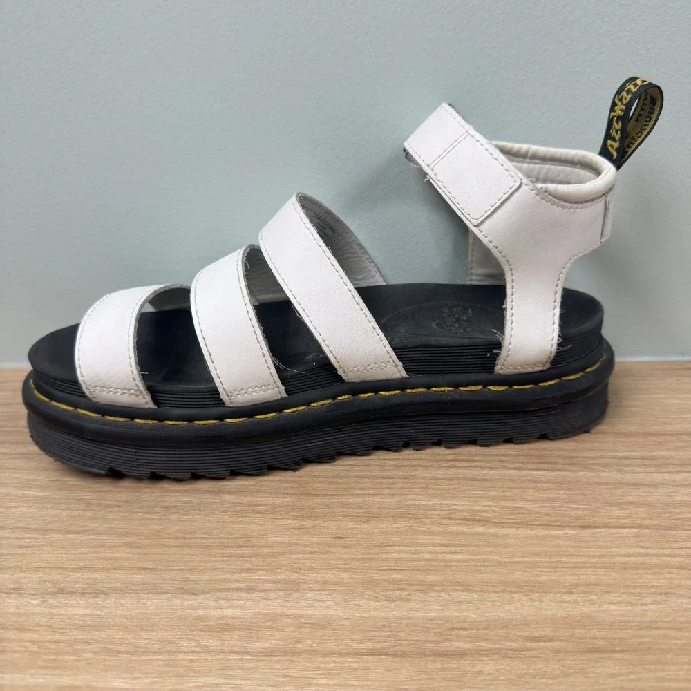 Dr. Martens Blaire Gladiator Sandals Womens 9 White Platform Strappy Lightweight